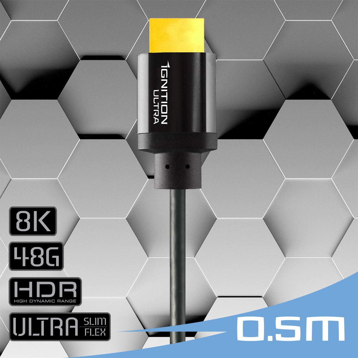 Câble HDMI haute vitesse de qualité supérieure 0,5M
